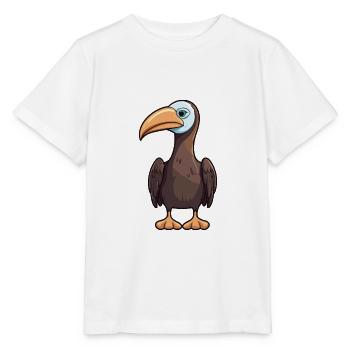 Booby bird Cartoon Kawaii Aquarelle Illustration - T-shirt bio MINI CREATOR Stanley/Stella Enfant - blanc - Devant - Maike (125cm)