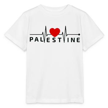 Un cœur pour la Palestine - T-shirt bio MINI CREATOR Stanley/Stella Enfant - blanc - Devant - Maike (125cm)