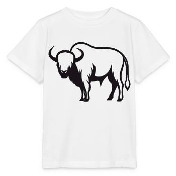 Büffel - Stanley/Stella Kinder T-Shirt MINI CREATOR  - Weiß - Vorne - Maike (125cm)