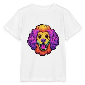 Corded Poodle Dog Breed Cartoon Kawaii Illustratio - Stanley/Stella MINI CREATOR Kids’ T-Shirt - white - Front - Maike (125cm)
