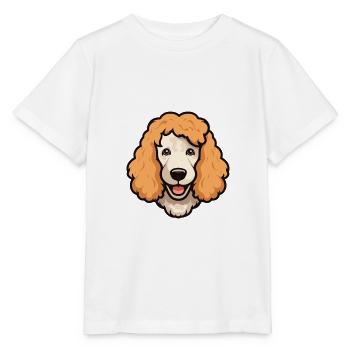 Corded Poodle Dog Breed Cartoon Kawaii Illustratio - Stanley/Stella MINI CREATOR Kids’ T-Shirt - white - Front - Maike (125cm)