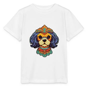 Chinese Imperial Dog Breed Cartoon Kawaii Illustra - Stanley/Stella MINI CREATOR Kids’ T-Shirt - white - Front - Maike (125cm)