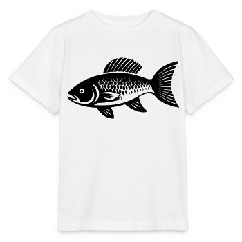 Poisson petite carpe - T-shirt bio MINI CREATOR Stanley/Stella Enfant - blanc - Devant - Maike (125cm)