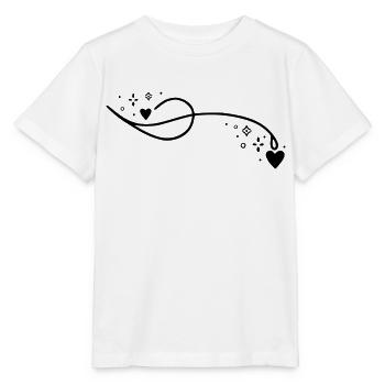 Glitter Heart Line - Stanley/Stella MINI CREATOR Kids’ T-Shirt - white - Front - Maike (125cm)
