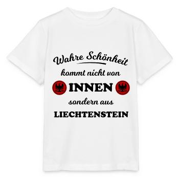 La patrie du Liechtenstein - T-shirt bio MINI CREATOR Stanley/Stella Enfant - blanc - Devant - Maike (125cm)