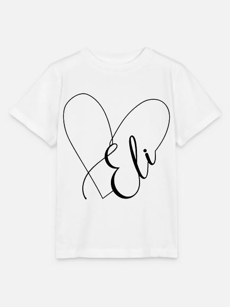 Eli Name Herzlinie - Stanley/Stella Kinder T-Shirt MINI CREATOR - Weiß