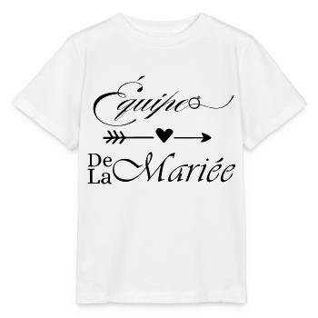 Braut-Team - Stanley/Stella Kinder T-Shirt MINI CREATOR  - Weiß - Vorne - Maike (125cm)