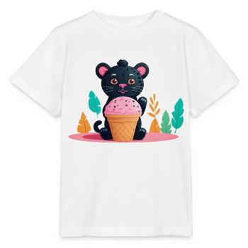 Cupcake Panther - Stanley/Stella MINI CREATOR Kids’ T-Shirt - white - Front - Maike (125cm)
