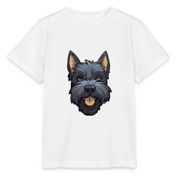 Scottish Terrier Dog Breed Watercolor Cartoon Kawa - Stanley/Stella MINI CREATOR Kids’ T-Shirt - white - Front - Maike (125cm)