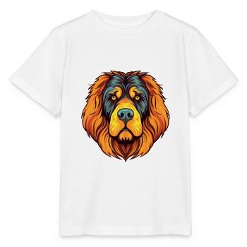 Tibetischer Mastiff Hunderasse Aquarell Karikatur Kawai - Stanley/Stella Kinder T-Shirt MINI CREATOR  - Weiß - Vorne - Maike (125cm)