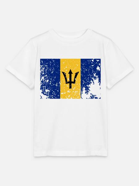Barbados Retro Flag Flagge Karibik - Stanley/Stella Kinder T-Shirt MINI CREATOR  - Weiß