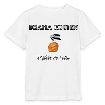 Fière d être une drama kouign Blk - T-shirt bio MINI CREATOR Stanley/Stella Enfant - blanc - Devant - Maike (125cm)