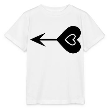 Herz-Pfeil - Stanley/Stella Kinder T-Shirt MINI CREATOR  - Weiß - Vorne - Maike (125cm)