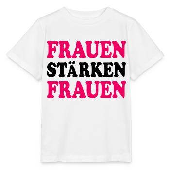 frauen stärken frauen - Stanley/Stella Kinder T-Shirt MINI CREATOR  - Weiß - Vorne - Maike (125cm)