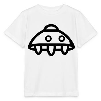 fliegende Untertasse - Stanley/Stella Kinder T-Shirt MINI CREATOR  - Weiß - Vorne - Maike (125cm)