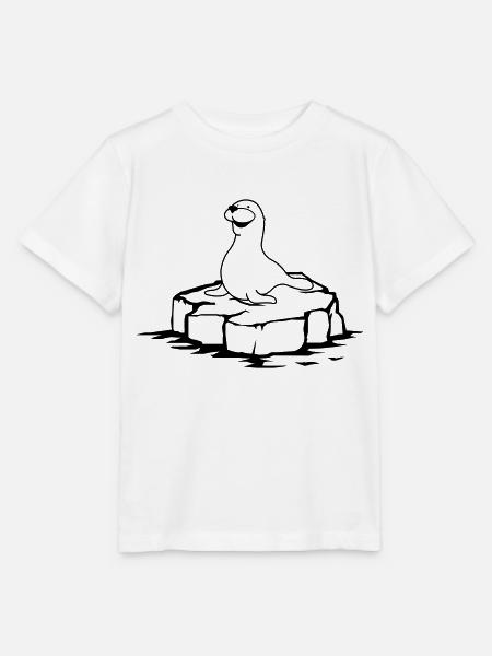 seehund auf eis - Stanley/Stella Kinder T-Shirt MINI CREATOR - Weiß