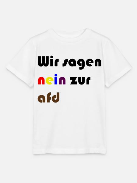 Wir sagen nein zur afd - Stanley/Stella Kinder T-Shirt MINI CREATOR - Weiß