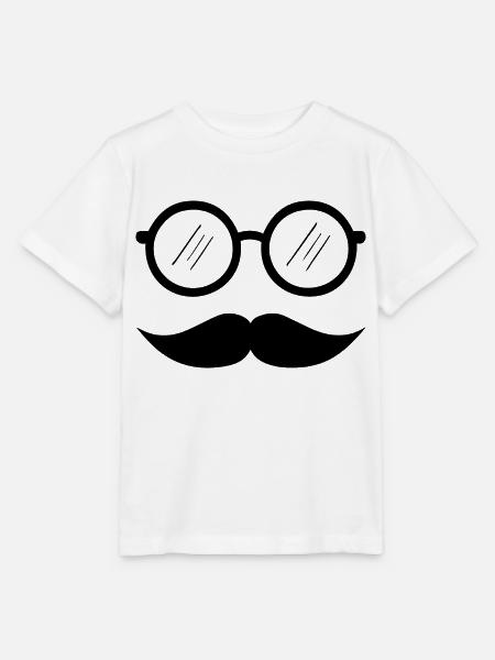 Schnurrbart - Stanley/Stella Kinder T-Shirt MINI CREATOR - Weiß
