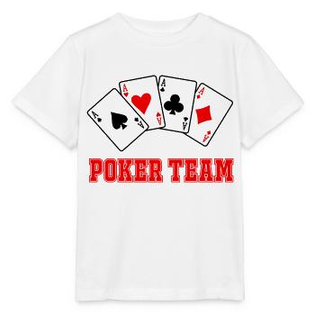 Équipe de poker - T-shirt bio MINI CREATOR Stanley/Stella Enfant - blanc - Devant - Maike (125cm)
