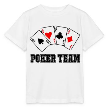 Équipe de poker - T-shirt bio MINI CREATOR Stanley/Stella Enfant - blanc - Devant - Maike (125cm)