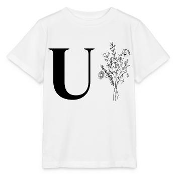 Minimalistische Blumen - Stanley/Stella Kinder T-Shirt MINI CREATOR  - Weiß - Vorne - Maike (125cm)