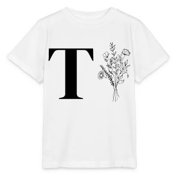 Minimalistisches Blumenmuster - Stanley/Stella Kinder T-Shirt MINI CREATOR  - Weiß - Vorne - Maike (125cm)