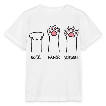 Pet Rock Paper Scissor - Stanley/Stella MINI CREATOR Kids’ T-Shirt - white - Front - Maike (125cm)