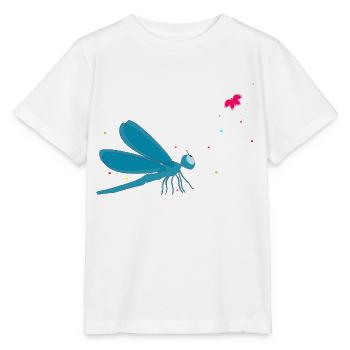 Die Libelle und der Schmetterling - Stanley/Stella Kinder T-Shirt MINI CREATOR  - Weiß - Vorne - Maike (125cm)