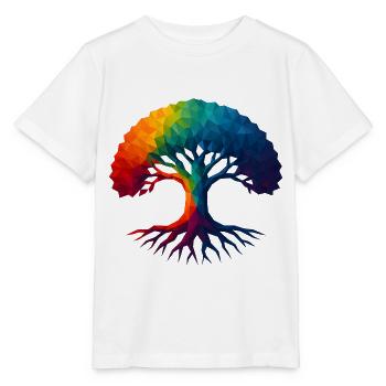 WPAP Style - Yggdrasil World Tree World Ash - Stanley/Stella MINI CREATOR Kids’ T-Shirt - white - Front - Maike (125cm)