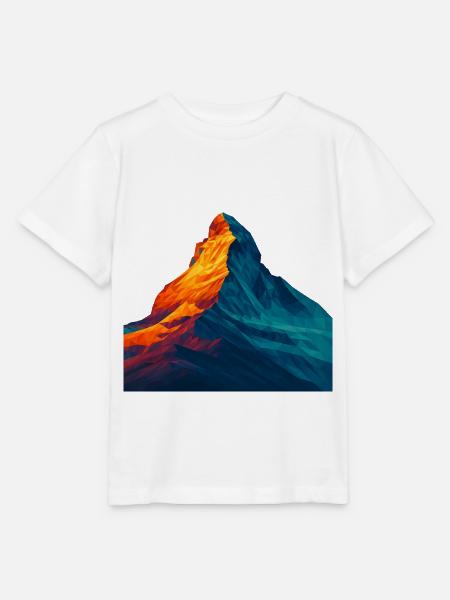 WPAP Stil - Matterhorn, Berg Schweiz - Stanley/Stella Kinder T-Shirt MINI CREATOR - Weiß