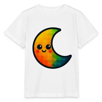 WPAP Polygon Kawaii Style Baby Toy Crescent Moon - Stanley/Stella MINI CREATOR Kids’ T-Shirt - white - Front - Maike (125cm)