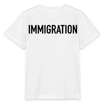 Immigration Typography Statement - Stanley/Stella MINI CREATOR Kids’ T-Shirt - white - Front - Maike (125cm)