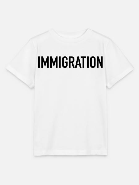Immigration Typografie Statement - Stanley/Stella Kinder T-Shirt MINI CREATOR  - Weiß