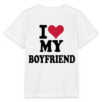 I love my boyfriend - Stanley/Stella Kinder T-Shirt MINI CREATOR  - Weiß - Vorne - Maike (125cm)