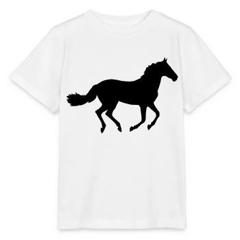 Cheval - T-shirt bio MINI CREATOR Stanley/Stella Enfant - blanc - Devant - Maike (125cm)