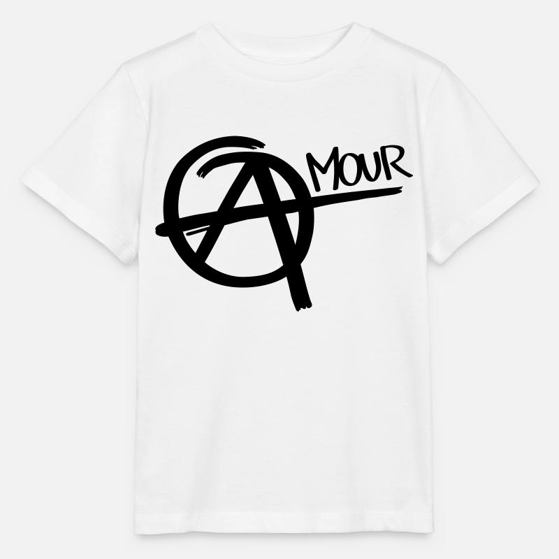 Anarchie et amour - T-shirt bio MINI CREATOR Stanley/Stella Enfant - blanc