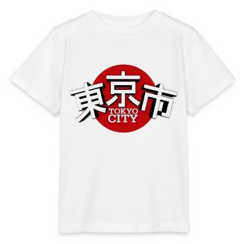 La ville de Tokyo au Japon - T-shirt bio MINI CREATOR Stanley/Stella Enfant - blanc - Devant - Maike (125cm)