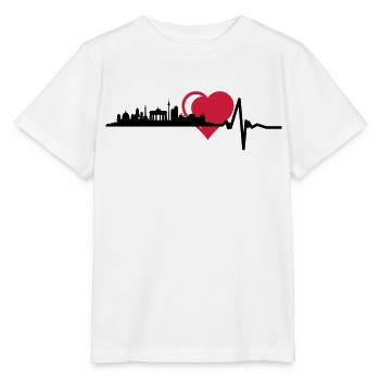 Berlin Skyline Zentral Herz Puls - Stanley/Stella Kinder T-Shirt MINI CREATOR  - Weiß - Vorne - Maike (125cm)