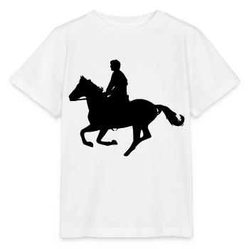 cavalier - T-shirt bio MINI CREATOR Stanley/Stella Enfant - blanc - Devant - Maike (125cm)