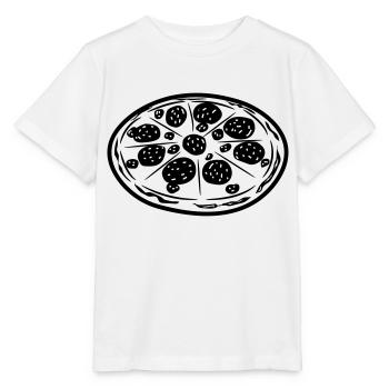 Pizza fast food - T-shirt bio MINI CREATOR Stanley/Stella Enfant - blanc - Devant - Maike (125cm)