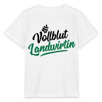 landwirtin vollblut design - Stanley/Stella Kinder T-Shirt MINI CREATOR  - Weiß - Vorne - Maike (125cm)