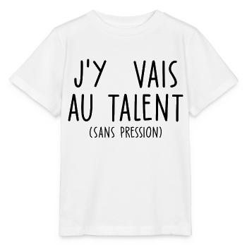 j'y vais au talent - T-shirt bio MINI CREATOR Stanley/Stella Enfant - blanc - Devant - Maike (125cm)