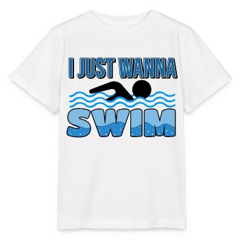 schwimmen tauchen schwimmbecken brustschwimmen - Stanley/Stella Kinder T-Shirt MINI CREATOR  - Weiß - Vorne - Maike (125cm)
