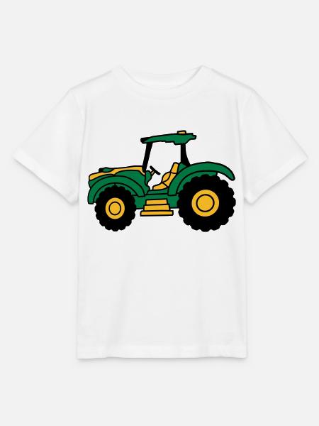 Bauernhof Traktor fahren - Stanley/Stella Kinder T-Shirt MINI CREATOR - Weiß