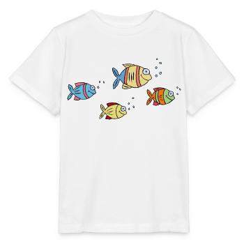 colorful fish water sea graffiti children's drawing - Stanley/Stella MINI CREATOR Kids’ T-Shirt - white - Front - Maike (125cm)