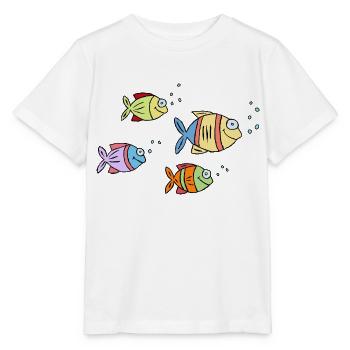 Fish Cichlid Water Sea Graffiti Drawing - Stanley/Stella MINI CREATOR Kids’ T-Shirt - white - Front - Maike (125cm)