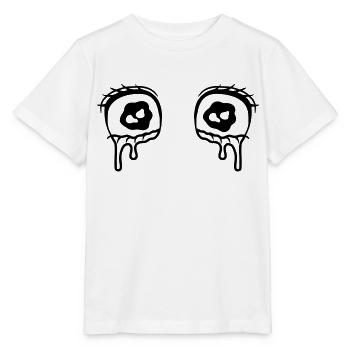 Tears Comic Eyes Crying - Stanley/Stella MINI CREATOR Kids’ T-Shirt - white - Front - Maike (125cm)