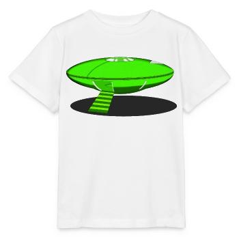 UFO Vert Sportif de Area51 Dessin Paranormal 2022 - T-shirt bio MINI CREATOR Stanley/Stella Enfant - blanc - Devant - Maike (125cm)