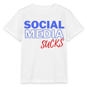 Social Media Sucks - Stanley/Stella MINI CREATOR Kids’ T-Shirt - white - Front - Maike (125cm)