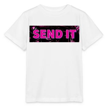 SEND IT Boxlogo - Stanley/Stella Kinder T-Shirt MINI CREATOR  - Weiß - Vorne - Maike (125cm)